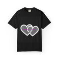 Double Heart Graphic T‑Shirt — 'Relationship Advice' Black Tee